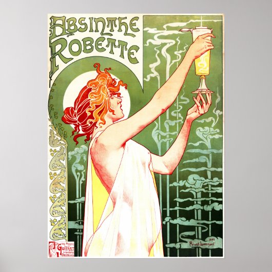 ABSINTHE ROBETTE Henri Privat Livemont Art Nouveau Poster (Vorne)