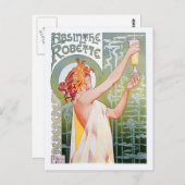 Absinthe Robette Postkarte (Vorne/Hinten)