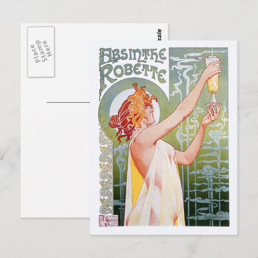 Absinthe Robette Postkarte (Vorne/Hinten)