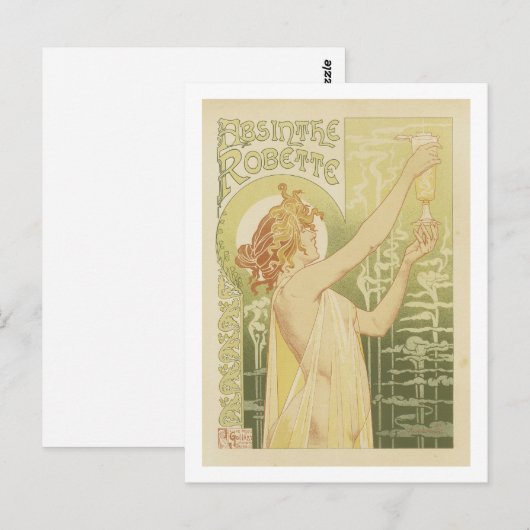 Absinthe Robette Postkarte (Vorne/Hinten)