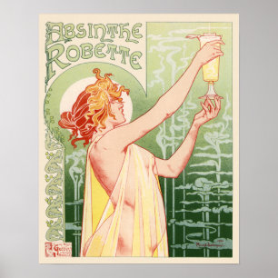 Absinthe Robette Vintage französisches Werbeplakat Poster