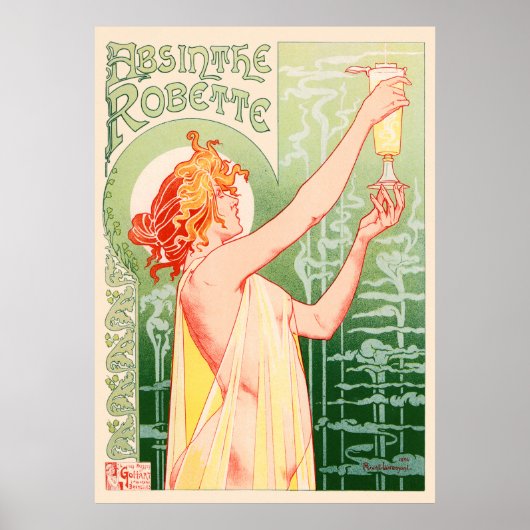 Absinthe Robette Von Alphonse Mucha Vintage Poster (Vorne)