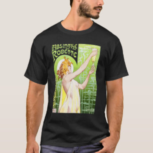 Absinthe Robette Wurf Kissen Getränk Untersetzer T-Shirt