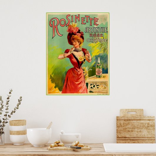 Absinthe Rosinette Poster (Küche)