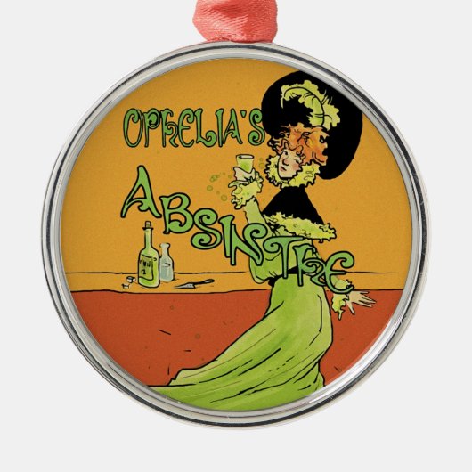 Absinthe-Stil der 1890er Jahre Ornament Aus Metall (Vorne)