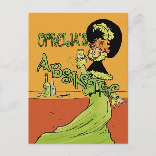 Absinthe-Stil der 1890er Jahre Postkarte (Vorderseite)