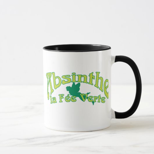 Absinthe Text La Fee Verte Tasse (Rechts)
