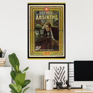 Absinthe-Theaterplakat vintage Theaterwerbung Poster