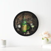 Absinthe Tray Große Wanduhr (Zuhause)