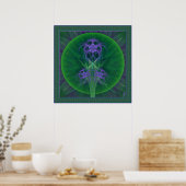 Absinthe Tulips Mandala Poster (Küche)