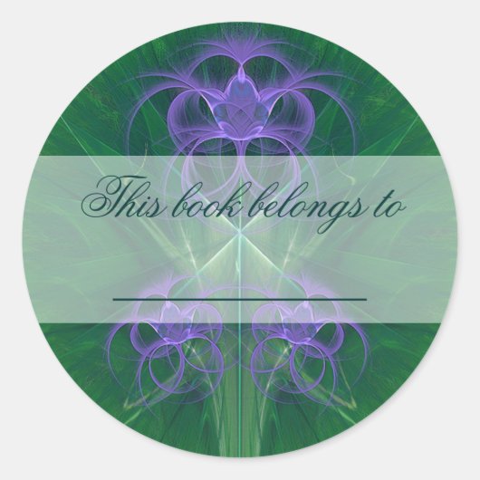 Absinthe Tulips Mandala Runder Aufkleber (Vorderseite)