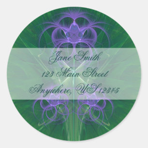 Absinthe Tulips Mandala Runder Aufkleber