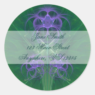 Absinthe Tulips Mandala Runder Aufkleber
