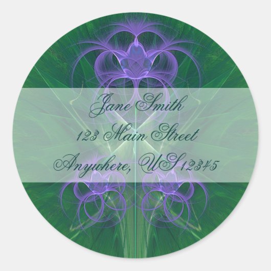Absinthe Tulips Mandala Runder Aufkleber (Vorderseite)