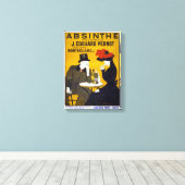 Absinthe Vintage Poster wiederhergestellt Leinwanddruck (Insitu (Holzboden))