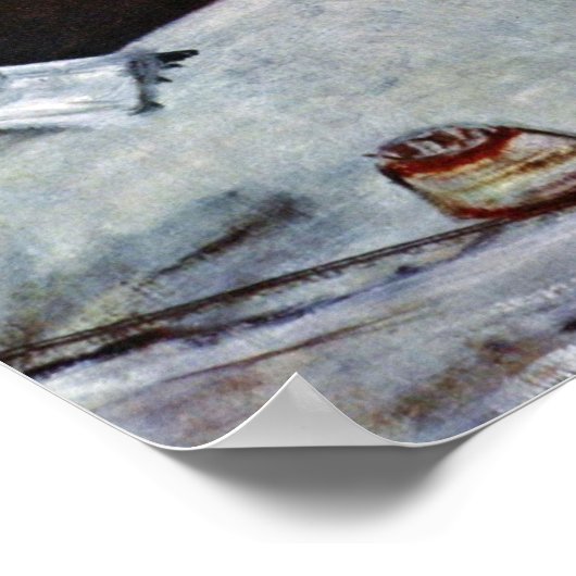 Absinthe von Edgar Degas Poster (Ecke)