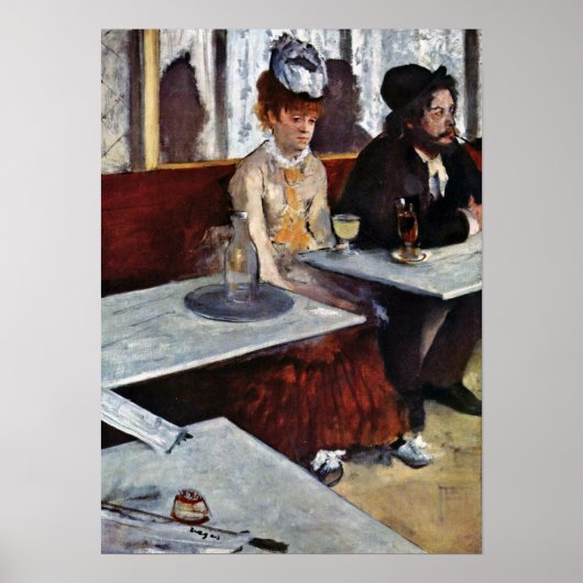 Absinthe von Edgar Degas Poster (Vorne)