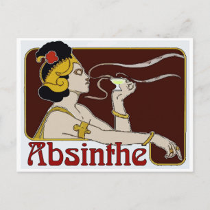 Absinthe, weibliches Sippen Postkarte