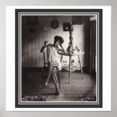 "Absinthe while they wait" 12 x 12 Poster (Vorne)