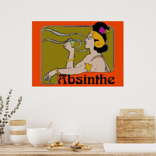 Absinthe Woman Poster (Küche)