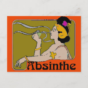 Absinthe Woman Postkarte
