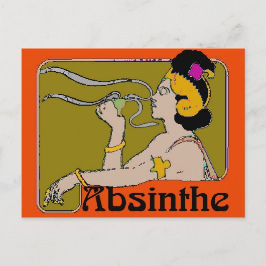 Absinthe Woman Postkarte (Vorderseite)