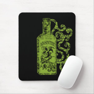 Absinthflaschen-Wirbel Mousepad