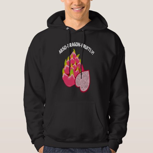 Absodragonfruitly Dragon Fruit Pun Vegan Hoodie (Vorderseite)