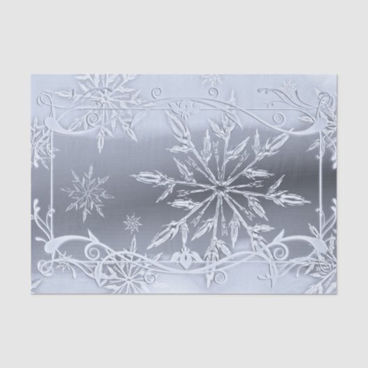 Absolut atemberaubendes Schneeflockendesign Seidenpapier (Vorderseite)