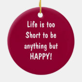 Absolut! Die Geschenke von Pink Dahlia Boss Keramikornament (Hinten)