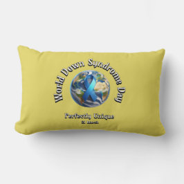 Absolut einzigartig. Welt-Down-Syndrom-Tag. Lendenkissen