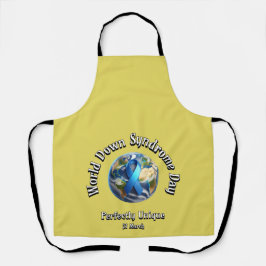 Absolut einzigartig. Welt-Down-Syndrom-Tag. Schürze