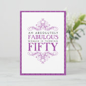 Absolut fabelhafte 50. Geburtstagsparty Einladung (Stehend Vorderseite)