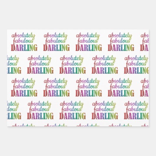 Absolut fabelhaftes Darling Wrapping Paper - Glam Geschenkpapier Set (Vorderseite 3)