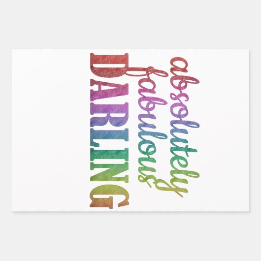 Absolut fabelhaftes Darling Wrapping Paper - Glam Geschenkpapier Set (Vorderseite)