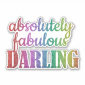 ABSOLUT FABULOUS DARLING - FABULOUS - DARLING AUFKLEBER (Vorderseite)