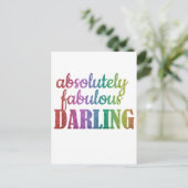 ABSOLUT FABULOUS DARLING - FABULOUS - DARLING - POSTKARTE (Stehend Vorderseite)