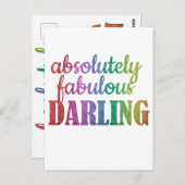 ABSOLUT FABULOUS DARLING - FABULOUS - DARLING - POSTKARTE (Vorne/Hinten)