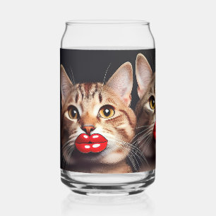 Absolut lustige dicke Lippen Katzen Brillen! Dosenglas