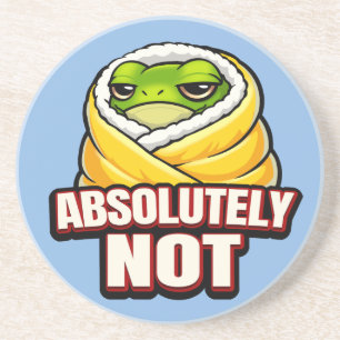 Absolut nicht Frosch – Lustiges faules Frosch-Meme Getränkeuntersetzer