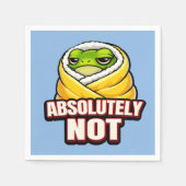 Absolut nicht Frosch – Lustiges faules Frosch-Meme Serviette (Vorderseite)