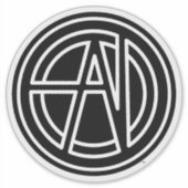 Absolüt Nürv Schwarz und Weiß Aufkleber (Vorderseite)