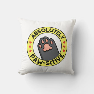 Absolut pawsitive Funny Paw Puff Kissen