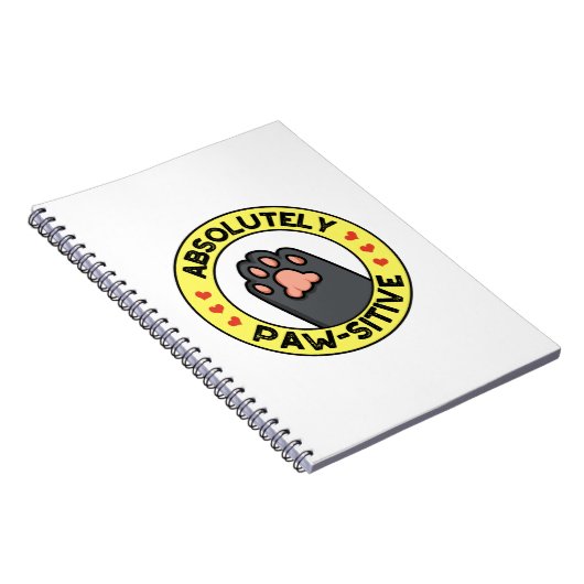 Absolut pawsitive Funny Paw Puff Notizblock (Rechte Seite)