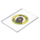 Absolut pawsitive Funny Paw Puff Notizblock (Linke Seite)