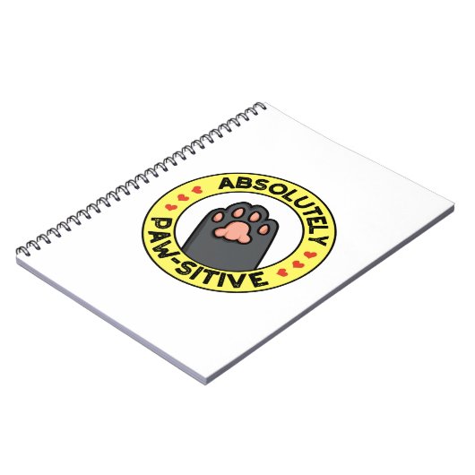 Absolut pawsitive Funny Paw Puff Notizblock (Linke Seite)