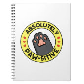 Absolut pawsitive Funny Paw Puff Notizblock (Vorderseite)
