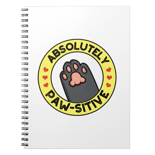 Absolut pawsitive Funny Paw Puff Notizblock (Vorderseite)