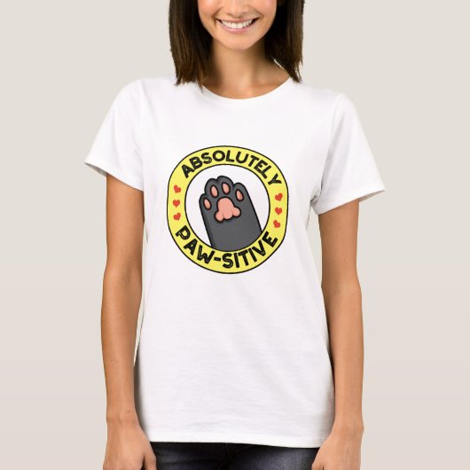 Absolut pawsitive Funny Paw Puff T-Shirt (Vorderseite)
