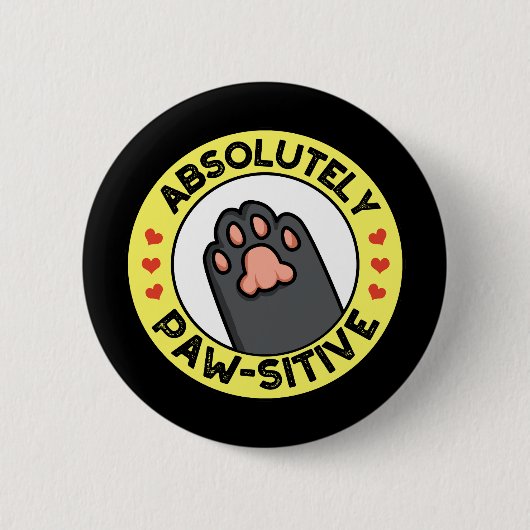 Absolut pawsiv Funny Pad Dark BG Button (Vorderseite)